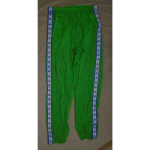 Le Coq Sportif Vintage 90s Mens Tear Away Track Pants Striped Green Size M